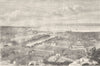 MANCHE. Cherbourg. generale de prise hauteurs du Roule 1880 old antique print