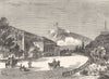 MANCHE. Cherbourg. La gare du chemin ae ter a Cherbourg 1880 old antique print