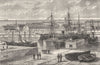 MANCHE. Cherbourg. Port militaire de-Suffren bassin 1880 old antique print