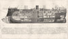 MANCHE. Cherbourg. Interieur du Cuirasse le Suffren 1880 old antique print
