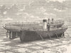 MANCHE. Cherbourg. Port Militaire de-Bateaux-torpilleurs 1880 old print