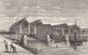 MANCHE. Cherbourg. Port Militaire de-Cales couvertes du bassin I'avant  1880
