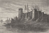 MAINE-ET-LOIRE. Angers. Le chateau d'Angers au moyen age 1880 old print