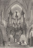 MAINE-LOIRE. Angers. buffet d'orgues de Cathedrale d'Angers 1880 old print