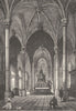 MAINE-ET-LOIRE. Angers. Interieur de l'Eglise Saint-Serge 1880 old print