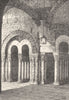 MAINE-LOIRE. Angers. Porte romane de I'abbaye St-Aubin 1880 old antique print