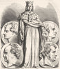 MAINE-LOIRE. Angers. Musee d'Angers-Statue Roi Rene Medaillons David 1880