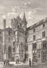 MAINE-ET-LOIRE. Angers. Le Logis Barrault-Musee d'Angers 1880 old print