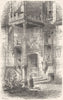 MAINE-LOIRE. Angers. Un coin de l'ancien Palais Merchants 1880 old print