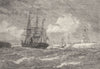 SEINE-MARITIME. Le Havre. Les jetees du Havre 1880 old antique print picture
