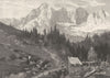 AUSTRIA. Part of the Dachstein Range. Austrian Alps c1893 old antique print
