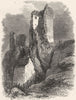GERMANY. The Black Forest. Summit of Drachenfels c1893 old antique print