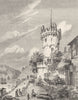 GERMANY. The Black Forest. Rudesheim and the Bingerloch c1893 old print