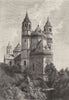 GERMANY. The Black Forest. Cathedral, Worms c1893 old antique print picture