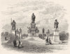GERMANY. The Black Forest. Luther Monument, Worms c1893 old antique print