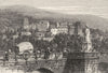 GERMANY. The Black Forest. Heidelberg Bridge c1893 old antique print picture