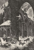 GERMANY. The Black Forest. Ruins of Allerheiligen-Winter c1893 old print
