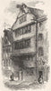GERMANY. The Black Forest. Beethoven's House, Bonn c1893 old antique print