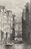 GERMANY. Canal at Hamburg c1893 old antique vintage print picture