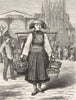 GERMANY. Hamburg Market Woman c1893 old antique vintage print picture