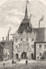 GERMANY. Rostock. The Steinthor c1893 old antique vintage print picture