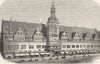 GERMANY. Rathhaus, Leipsig c1893 old antique vintage print picture