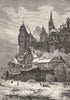 GERMANY. Meissen. Cathedral and Albert's Tower c1893 old antique print picture