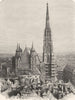 AUSTRIA. Vienna. St Stephen's Cathedral c1893 old antique print picture