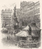 AUSTRIA. Der Graben, Vienna c1893 old antique vintage print picture