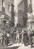 AUSTRIA. Vienna. The Jews Quarter c1893 old antique vintage print picture
