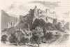 AUSTRIA. Salzburg Castle c1893 old antique vintage print picture