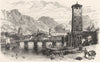 ITALY. The Tyrol and the Eastern Alps. Trient(Trento) c1893 old antique print