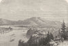 AUSTRIA. Linz. on the Danube c1893 old antique vintage print picture