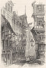 GERMANY. Frankfurt. Jew's Quarter c1893 old antique vintage print picture
