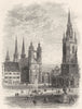 GERMANY. Halle; the market-place c1893 old antique vintage print picture