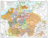 EUROPE. Central c.1547; Insets. Principality of Orange; Wettin Lands 1956 map