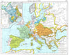 EUROPE. About 1740; Insets. Growth of Savoy, 1418-1748 1956 old vintage map
