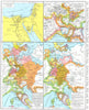 NAPOLEON'S CAMPAIGNS. Egypt, Northern Italy, Germany & in 1803 1806 1956 map