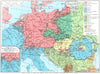 EUROPE. Peoples of Central in 1929; map south Tyrol 1956 old vintage chart