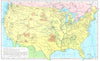 USA. The Indians in the United States to 1905 1956 old vintage map plan chart