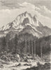 FRANCE. Le Pic du Midi D'Ossau, Pyrenees c1878 old antique print picture