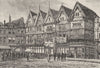 NORD. Old Houses, Valenciennes c1878 antique vintage print picture