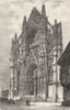 OISE. Beauvais Cathedral c1878 old antique vintage print picture