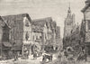 EURE. Bernay c1878 old antique vintage print picture