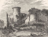 FRANCE. Falaise Castle c1878 old antique vintage print picture