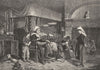 FRANCE. A School in Northern France c1878 old antique vintage print picture