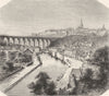 CÔTES-D'ARMOR. Viaduct of Dinan c1878 old antique vintage print picture