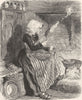 BRITTANY. Breton Peasant at home c1878 old antique vintage print picture