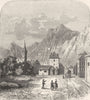 PUY-DE-DÔME. Auvergne & Cevennes. Mont Dore; entry to village c1878 old print
