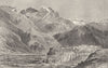 DAUPHINE ALPS. Mont Pelvoux & Alefroide, from Dauphin, Durance c1878 old print